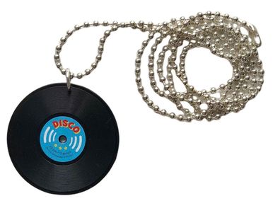 Schallplatte Kette Halskette Miniblings 80cm DJ Musik LP Vinyl Musiker schw XL