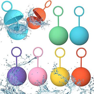 Precorn 6 Farben Set wiederverwendbare Wasserbomben Wasserballons aus Silikon