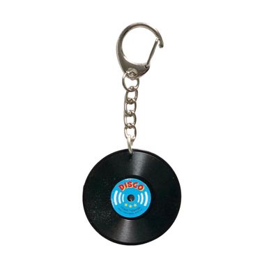 Schallplatte Schlüsselanhänger Miniblings Anhänger Schlüsselring DJ Musik schwarz