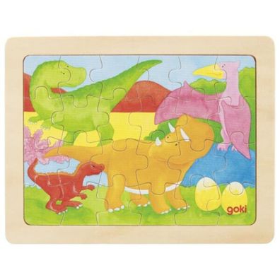 goki Einlege- Puzzle 1000 Farben Dino´s Holzspielzeug 57700 Puzzle Kinder NEU