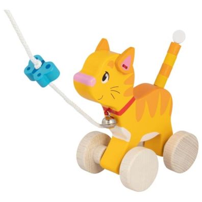 goki Ziehtier Katze 54896 Greifling Holzspielzeug Lauflernspielzeug NEU