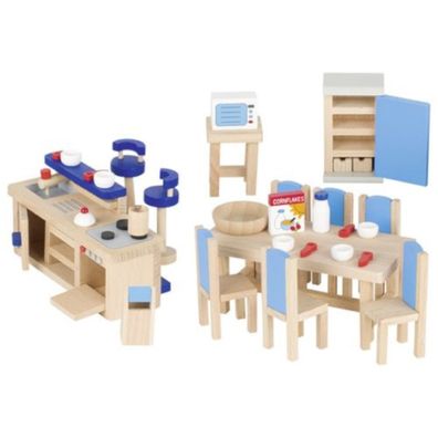 GOKI Puppenmöbel Küche 30tlg. aus Holz für das Kinderpuppenhaus 51907 NEU