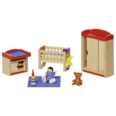 GOKI Puppenmöbel Kinderzimmerzimmer 12ltg aus Holz für Kinderpuppenhaus 51905 NEU