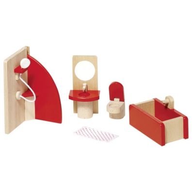 GOKI Puppenmöbel Badezimmer 5ltg aus Holz für Kinderpuppenhaus 51717 NEU
