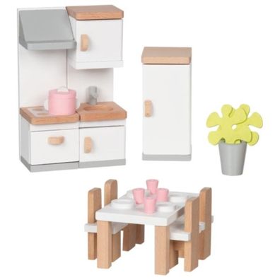 GOKI Puppenmöbel Style, Küche 20tlg. aus Holz für Puppenhaus 51493 NEU