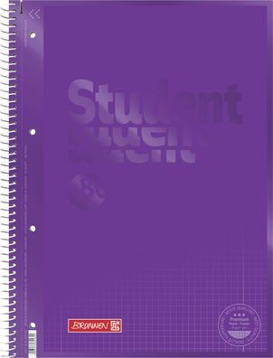 Brunnen Collegeblock A4 90 g/ m² 80 Blatt purple Block Spiralbindung 10-67928160