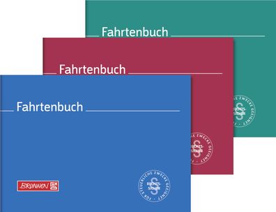 Brunnen Fahrtenbuch A6 quer f. Kraftfahrzeuge 10-10141 16Blatt farb sort 1010141