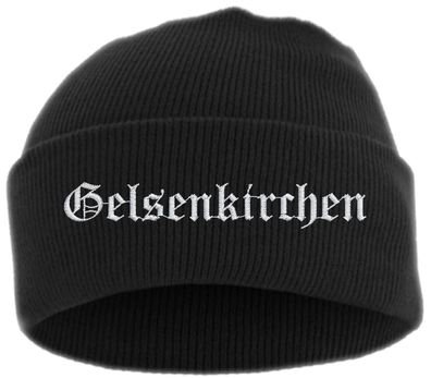 Gelsenkirchen Umschlagmütze - Altdeutsch - Bestickt - Mütze mit breitem ...