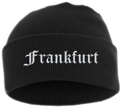 Frankfurt Umschlagmütze - Altdeutsch - Bestickt - Mütze mit breitem ...