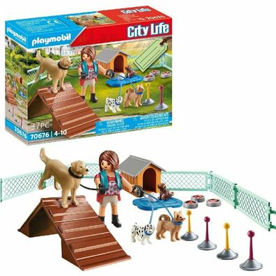 Playmobil 70676 City Life Geschenkset "Hundetrainerin", Konstruktionsspielzeug