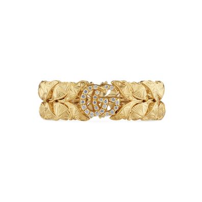 Gucci – YBC702376002 – Flora-Ring aus 18-karätigem Gelbgold und Diamanten