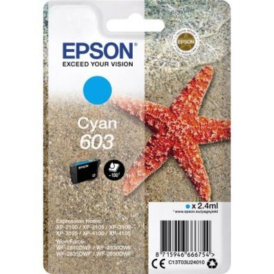 Epson Epson Ink 603 Cyan (C13T03U24010)