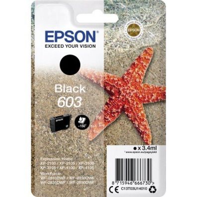 Epson Epson Ink 603 Black Schwarz (C13T03U14010)