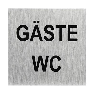 Aluminium T?rschild &amp; quot; G?ste WC &amp; quot; 60x60mm