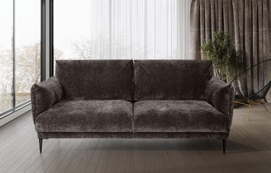 Sofa Designersofa Madison 2-Sitzer in Stoff Dress Me Braun