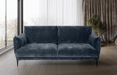 Sofa Designersofa Madison 2-Sitzer in Stoff Dress Me Blau