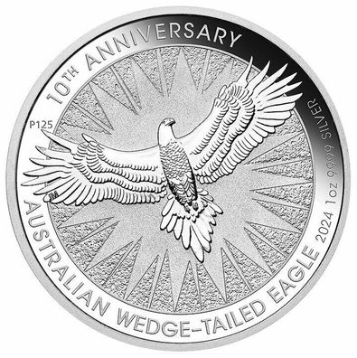 Silbermünze Wedge Tailed Eagle 2024 1 oz 999 Australien Silber Adler