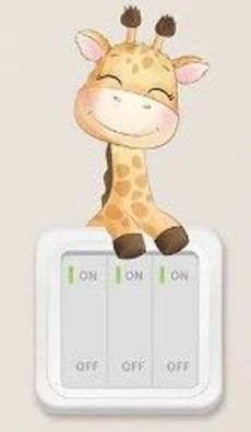 Giraffe Lichtschalter Wand Aufkleber Fürs Kinderzimmer