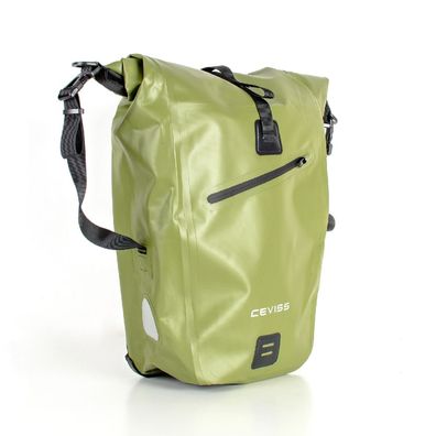 Fahrradtasche olive Packtasche 25 L Gepäckträgertasche Wasserdicht Schnellverschluss