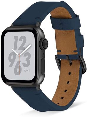 Artwizz WatchBand Leather Armband für Apple Watch 42/44 mm Nappaleder blau