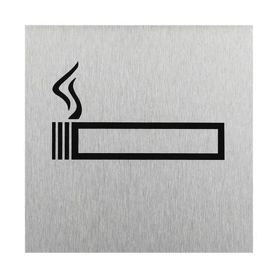 Aluminium T?rschild &amp; quot; Bild Rauchen erlaubt &amp; quot; 120x120mm