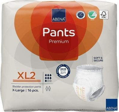 ABENA Pants XL2 Inkontinenz Windeln Slip Für Erwachsene Männer Frauen 16 Stück