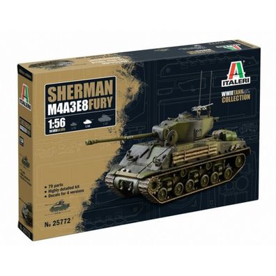 taleri Sherman M4A3E8 Fury Panzer 510025772 Maßstab 1:56 Nr. 25772 Bausatz