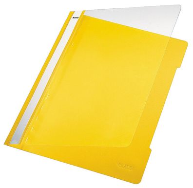LEITZ Schnellhefter Plastik A4 PVC gelb Hefter mit Beschriftungsfeld 4191-00-15