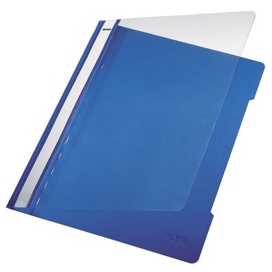 LEITZ Schnellhefter Plastik A4 PVC blau Hefter mit Beschriftungsfeld 4191-00-35