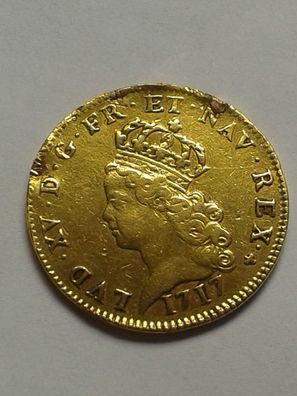 Louis d´or 1717 A Frankreich louis d´or de Noailles König Ludwig XV. 12,2g Gold Hks.