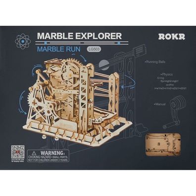 Robotime Rokr 3D Holzpuzzle Kugelbahn: Explorer 260 Teile