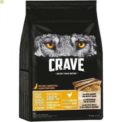 Crave Dog Trockenfutter Huhn &amp; Knochenmark 7kg