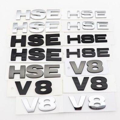 HSE kofferraum V8 logo hse abzeichen v8 emblem HSE badge range rover landrover