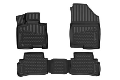 3D Gummimatten Fussmatten fur Hyundai Tucson (IV)2020->, kurzer Radstand, 3tlg