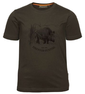 Pinewood 6451 Wildschwein T-Shirt Kids Suede Brown (241)