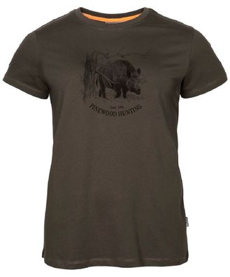 Pinewood 3451 Wildschwein T-Shirt Damen Suede Brown (241)