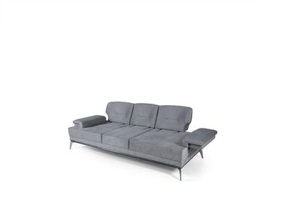 Sofa Stoffsofa Design Dreisitzer Grau 3 Sitzer Polstersofa Couch
