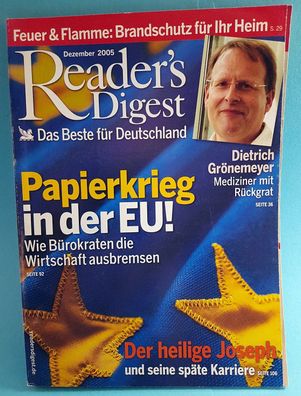 Monatsheft Reader`s Digest - Dezember 2005 - Rarität