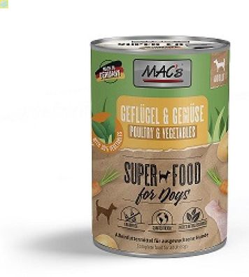 6 x MACs Dog Geflügel &amp; Gemüse 400g