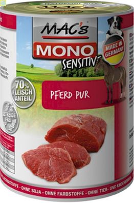 6 x MACs Dog Mono Pferd Pur 400g