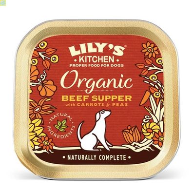 11 x Lilys Kitchen Dog Organic Beef Supper 150g