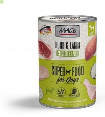 6 x MACs Dog Huhn &amp; Lamm 400g