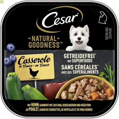 16 x Cesar Schale Natural Goodness Casserole in Sauce Getreidefrei Superfoods Huhn 10