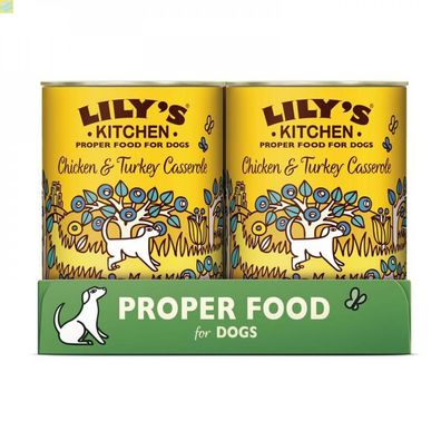 6 x Lilys Kitchen Dog Chicken &amp; Turkey Casserole 400g