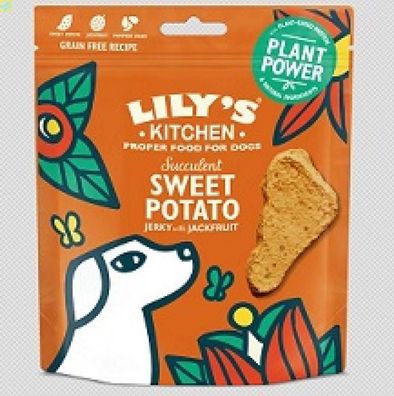 8 x Lilys Kitchen Dog Plant Power Sweet Potato &amp; Jackfruit Jerky 70g
