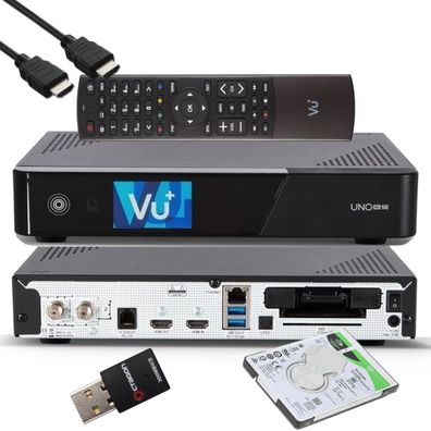 VU+ UNO 4K SE - UHD HDR 1x DVB-S2 FBC Sat Twin Tuner E2 Linux Receiver, YouTube, ...