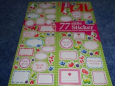 77 süße Sticker / Aufkleber für Geschenke, Karten, Marmeladengläser