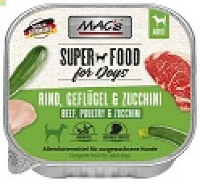 10 x MACs Dog Rind, Geflügel &amp; Zucchini 150g