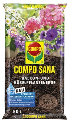 COMPO SANA® Balkon- und Kübelpflanzenerde 50 Liter