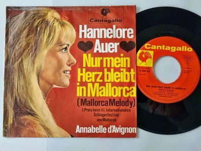 Hannelore Auer - Nur mein Herz bleibt in Mallorca (Mallorca Melody) 7'' Vinyl